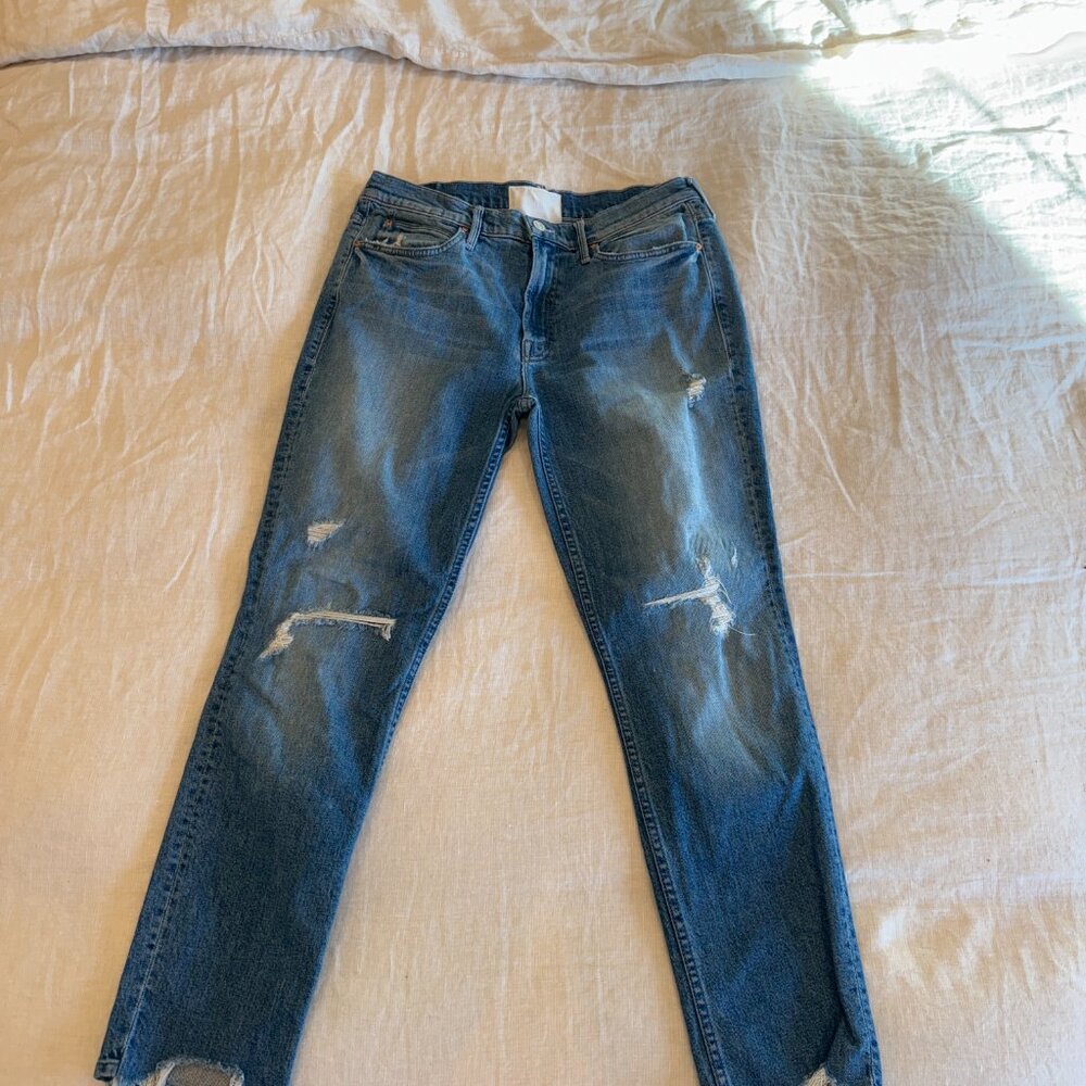 MOTHER Jeans, ripped and flare, superior, the flirt fray